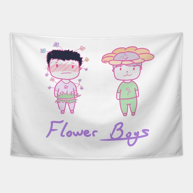 flower boys Tapestry by kitispa