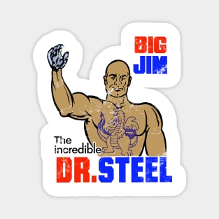 Vintage Retro Big Jim Dr. Steel Magnet