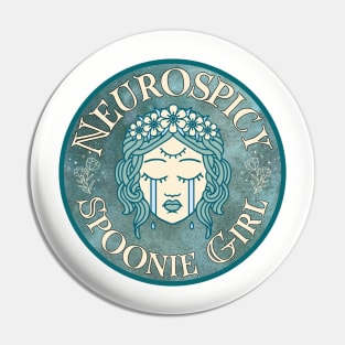 Neurospicy Spoonie Girl Depression Pin