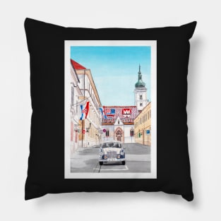 Zagreb, Croatia Pillow