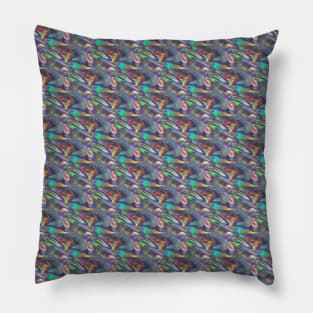 silver holographic print Pillow