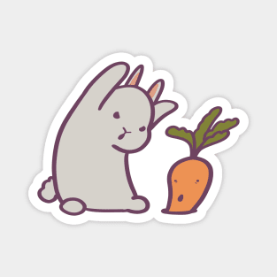 Cute Bunny Rabbit Attack Magnet
