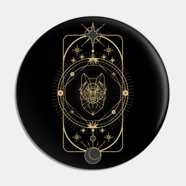Abstract Wolf Wolf Pin Teepublic