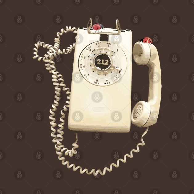 Vintage Phone Ladybirds by mariasshop