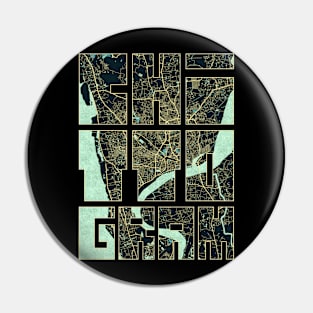 Chattogram, Bangladesh City Map Typography - Summer Pin