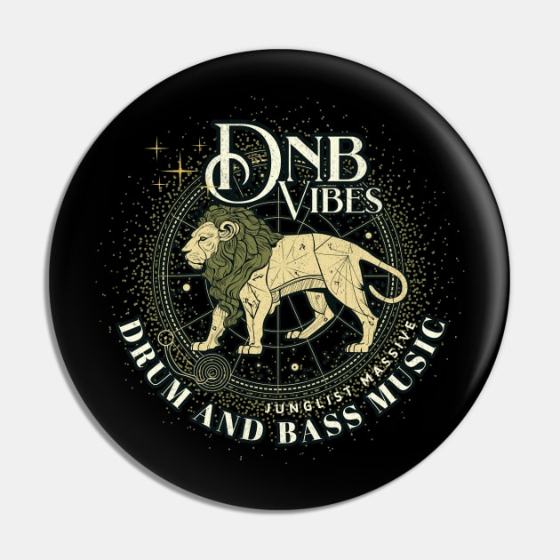 DNB - Leo Lion Vibes (Army Green) Pin by DISCOTHREADZ 