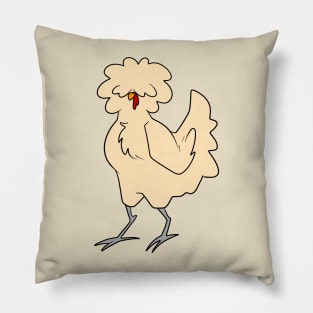 Buff Laced Polish Hen Chicken Pillow