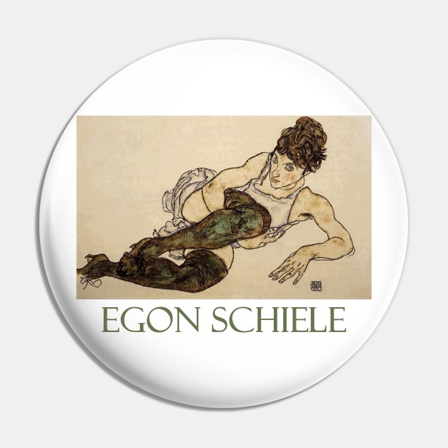 Reclining Woman with Green Stockings (1917) by Egon Schiele Pin by Naves