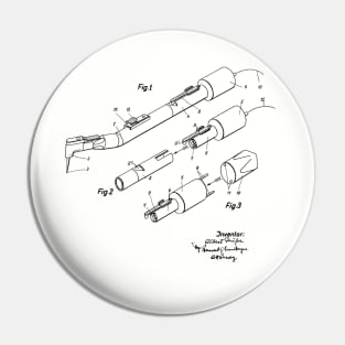 Dentist Drill Vintage Patent Hand Drawing Pin