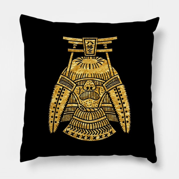 Japanese Mon Hachiman Kabuto Pillow by Takeda_Art