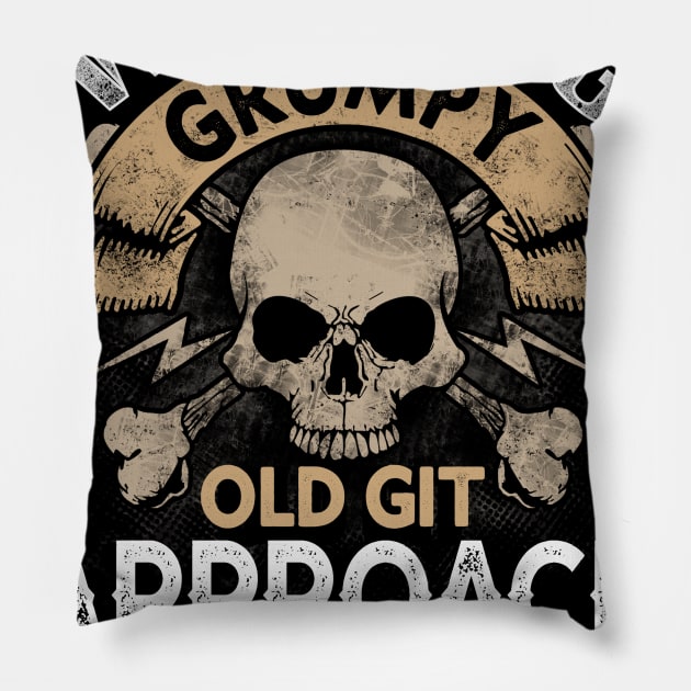 Warning Grumpy Old git- Approach with caution Pillow by jonetressie