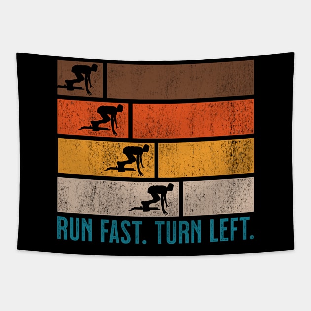 Run Fast Turn Left Sprint Dash Runners 100m 200m 400m Gift Tapestry by grendelfly73