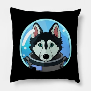 Husky Dog Cosmonaut Dog Lover Puppy Retro Pillow