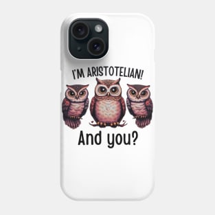 3 owl art for stoicism lovers Phone Case