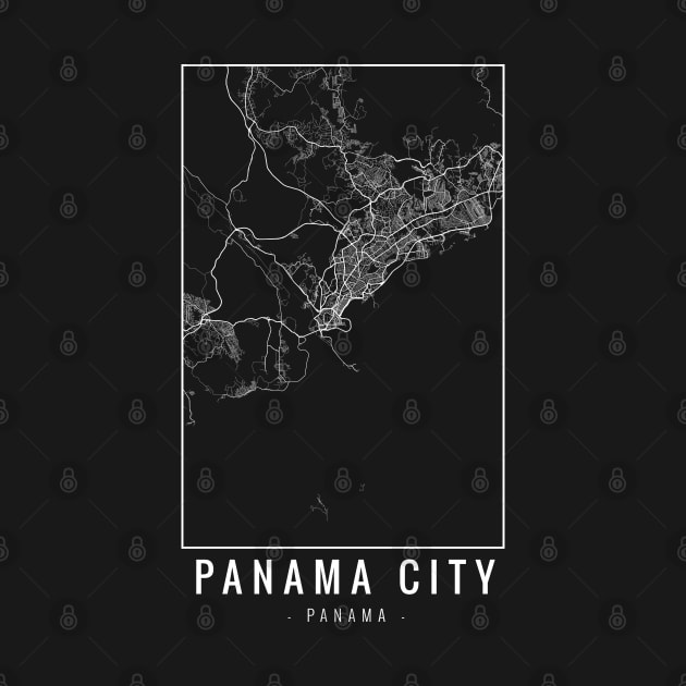 Panama City Minimalist Map by Mapagram