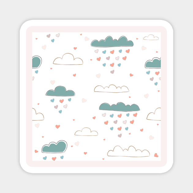 Heavy Heart Rain Magnet by Kristina Stellar Scandinavian Land