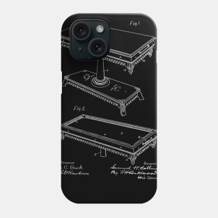 Billiard Table Vintage Patent Drawing Phone Case