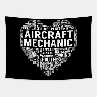 Aircraft Mechanic Heart Tapestry