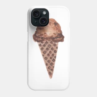 Chocolate ice cream cone Phone Case