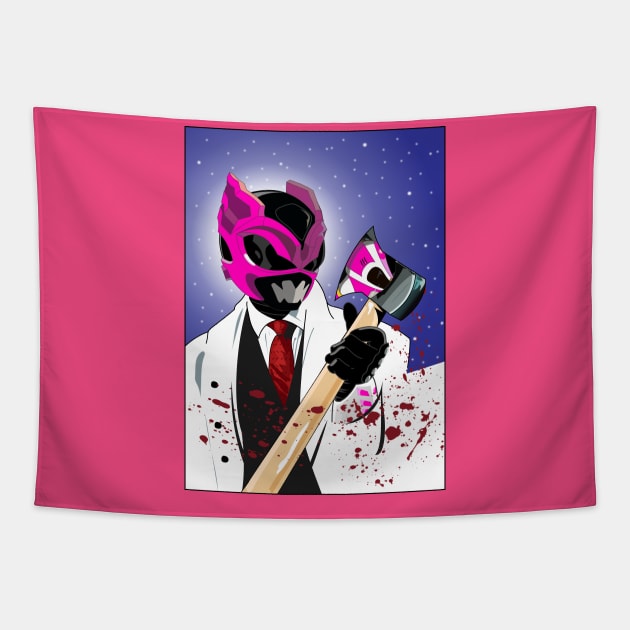 American Psycho Ranger Pink Tapestry by mavgagliano