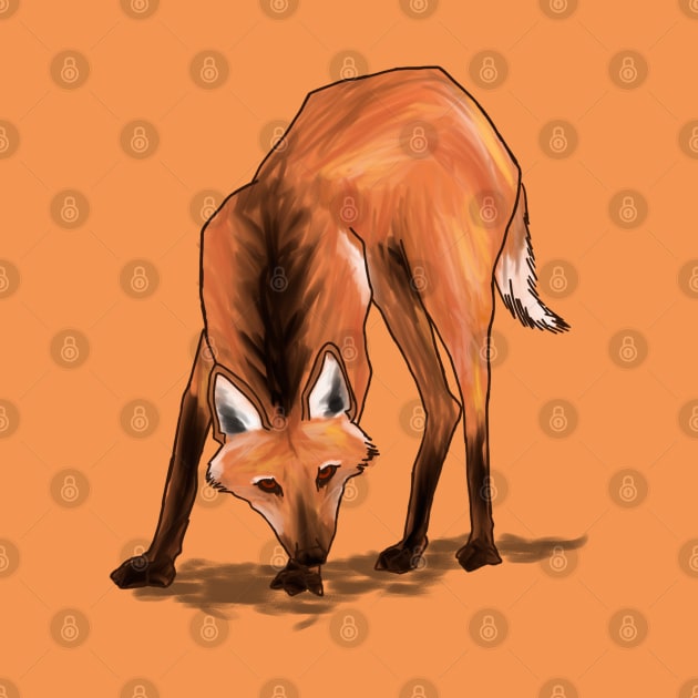 Maned wolf (Chrysocyon brachyurus) by wrsartist