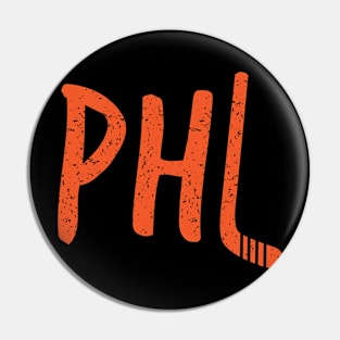 Retro Philadelphia Hockey Stick Tee Shirt Pin