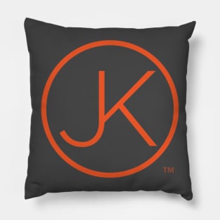 JK logo (orange colorway) Pillow