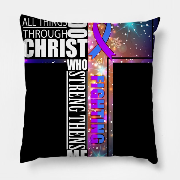 Rheumatoid Arthritis Awaneress Support Rheumatoid Arthritis Christmas Gifts Pillow by ThePassion99