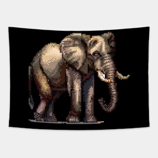 Elephant in Pixel Form Tapestry