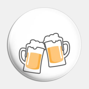 Cheers for peers with beer - Enjoy beer day with your friends Pin