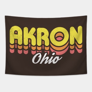 Retro Akron Ohio Tapestry