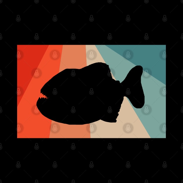 Vintage Piranha Retro Pacific Fish Lover by FindYourFavouriteDesign