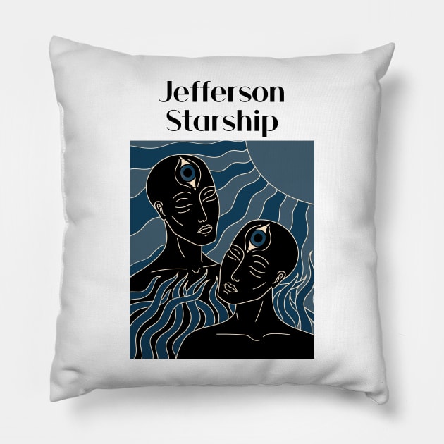 The Dark Sun Of Jefferson Starship Pillow by limatcin