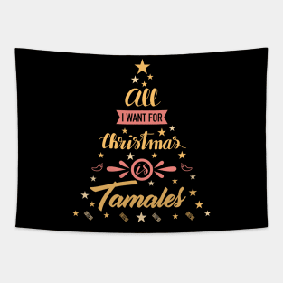 All I want for Christmas is Tamales - Navidad Latina Tapestry