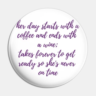 Coffee and Wine Pin