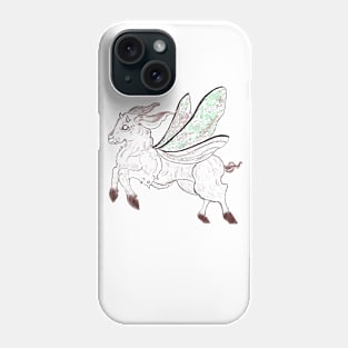Goat with colorful wings Phone Case