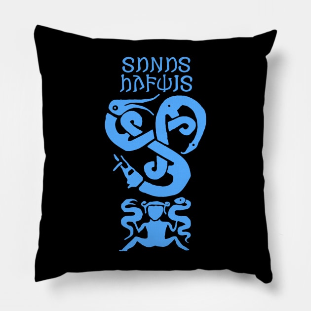 Snake Witch Stone - "Son of Hafthi" Pillow by PaganImageVault