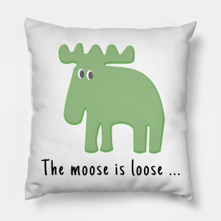 Green Moose Pillow