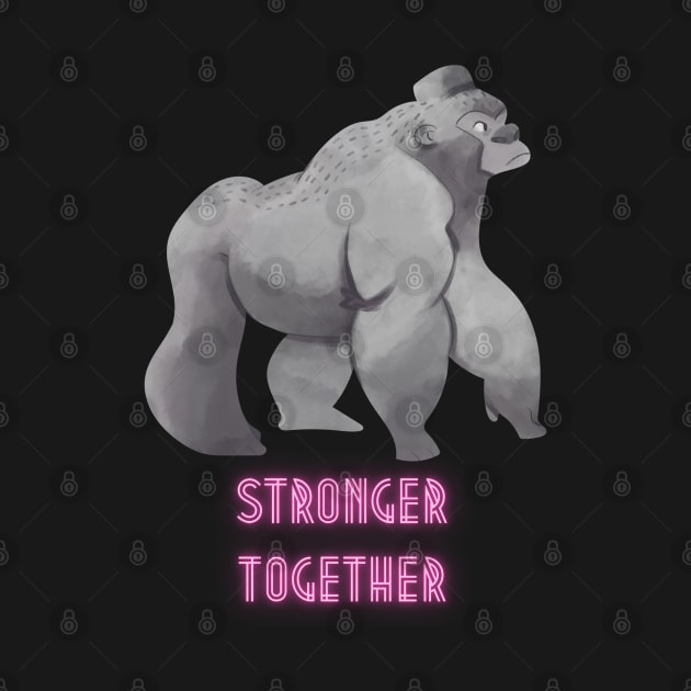 Apes Stronger Together by Bearded Vegan Clothing