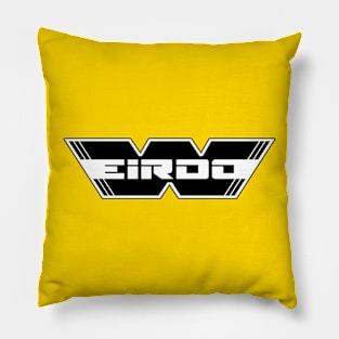 WEIRDO - Logo - Black with white lettering - Yellow Pillow