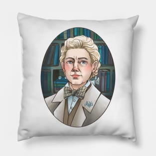 Aziraphale in Watercolor Pillow