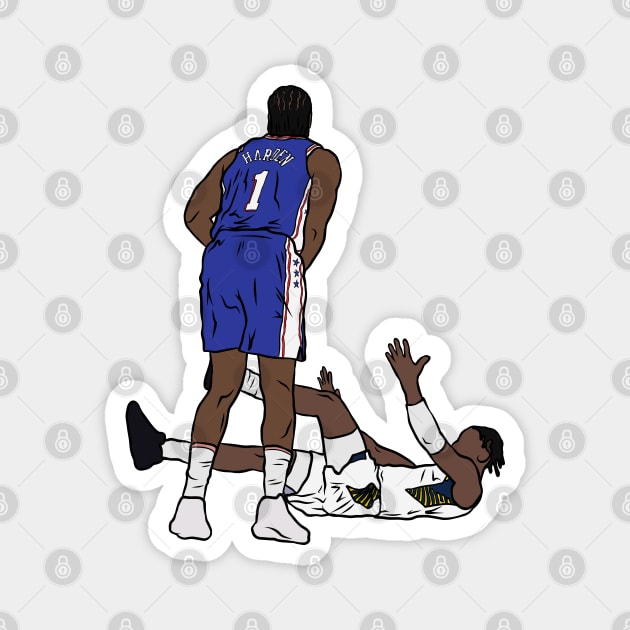 James Harden Crosses Over Bennedict Mathurin Magnet by rattraptees