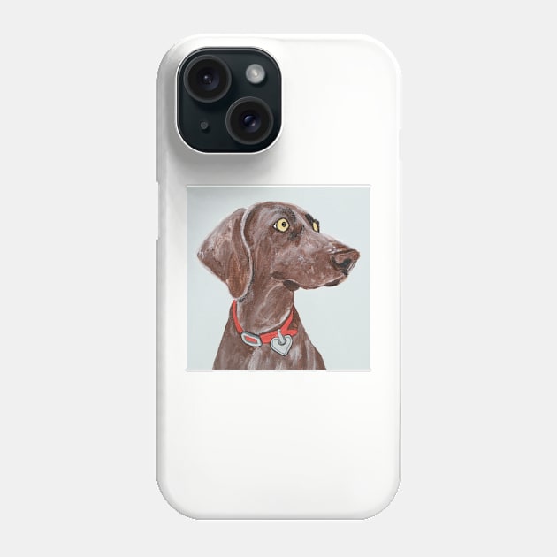 Bella Blue the Weimaraner Phone Case by AmandaAAnthony