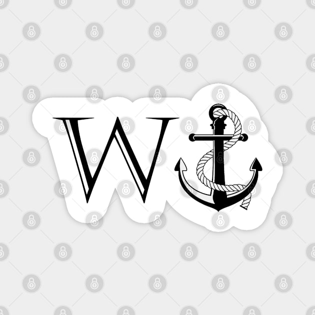 W Anchor Design Magnet by ArtShare