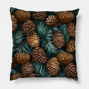 Pinecone and branches Pillow