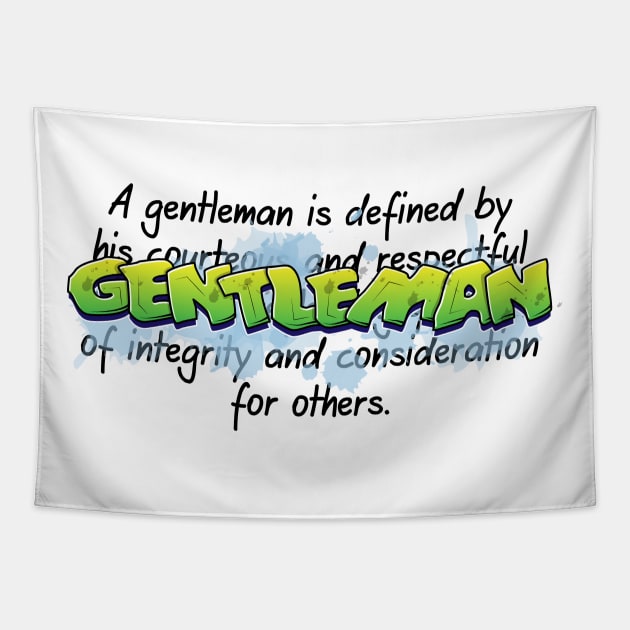 Gentleman Graffiti Art Design Tapestry by ASHER