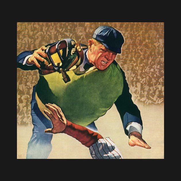 Vintage Sports Baseball Player, the Umpire by MasterpieceCafe