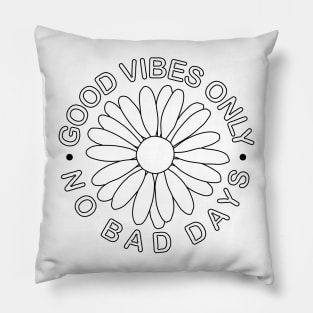 Line Art Daisy Pillow