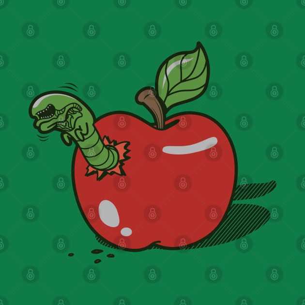 Appleburster Funny Chestburster Alien Inside Apple by BoggsNicolas