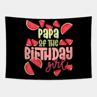 Papa Birthday One In A Melon Watermelon Birthday Girl Tapestry